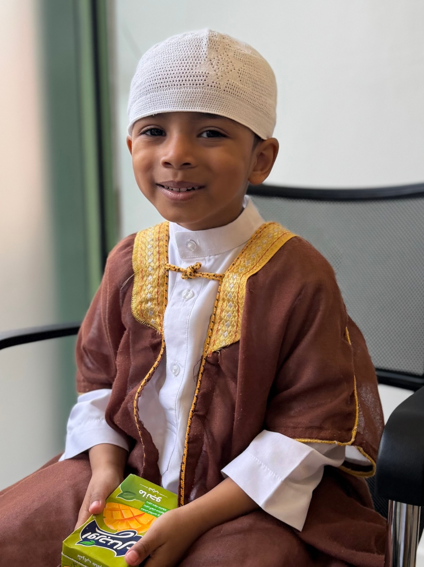 A young student at Al-Bayaan madrasah